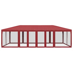 Party stan s 12 síťovanými bočnicemi červený 8 x 4 m HDPE - obrázek 3