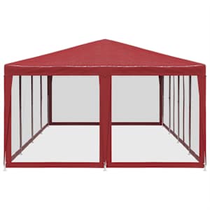 Party stan s 12 síťovanými bočnicemi červený 8 x 4 m HDPE - obrázek 4