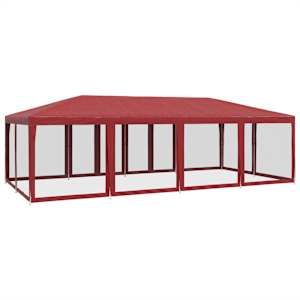 Party stan s 12 síťovanými bočnicemi červený 8 x 4 m HDPE - obrázek 5