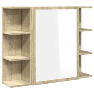 Koupelnová skříňka zrcadlo sonoma dub 80x20,5x64 cm dřevotříska - obrázek 2