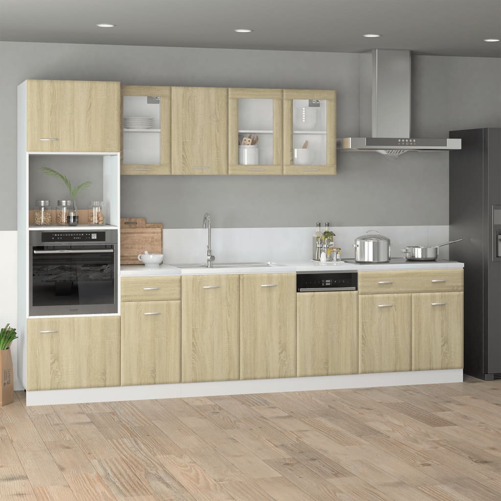 vidaXL Hangkast Lyon 80x31x60 cm bewerkt hout sonoma eikenkleurig afbeelding