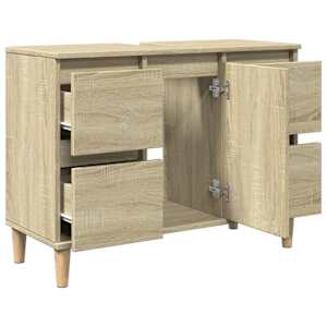 Skříňka pod umyvadlo dub sonoma 80x33x60 cm kompozitní dřevo - obrázek 6