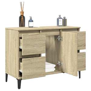 Skříňka pod umyvadlo dub sonoma 80x33x60 cm kompozitní dřevo - obrázek 4