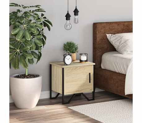 vidaXL Noptieră, stejar Sonoma, 40 x 30 x 40 cm, PAL