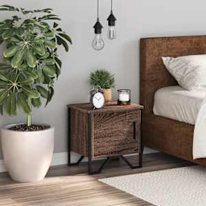 vidaXL S&auml;ngbord brun ek 40x30x40 cm konstruerat tr&auml;