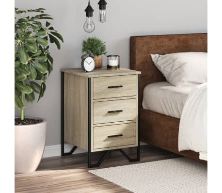 vidaXL Bedside Cabinet Sonoma Oak 40x41x60 cm Engineered Wood