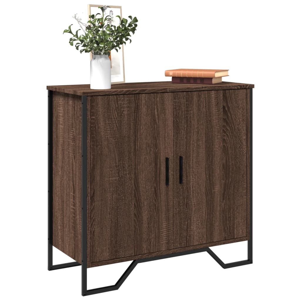 Sideboard Braun Eichen-Optik 78×35,5×74,5 cm Holzwerkstoff