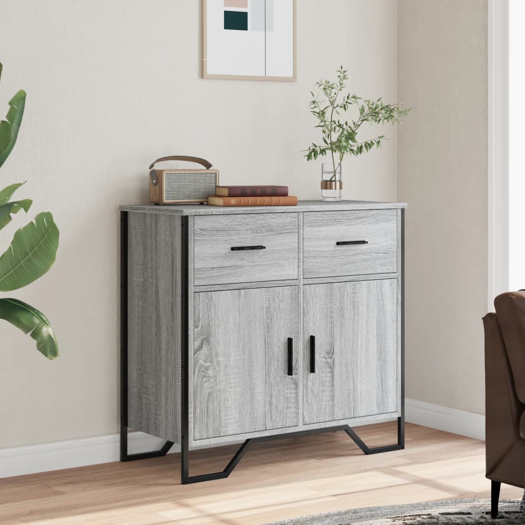Thumbnail - vidaXL Sideboard Grau Sonoma 79,5x35,5x74,5 cm Holzwerkstoff