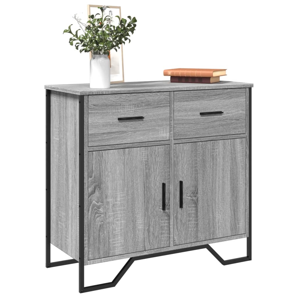 Sideboard Grau Sonoma 79,5×35,5×74,5 cm Holzwerkstoff