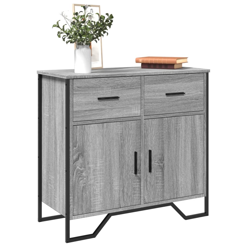 Thumbnail - vidaXL Sideboard Grau Sonoma 79,5x35,5x74,5 cm Holzwerkstoff
