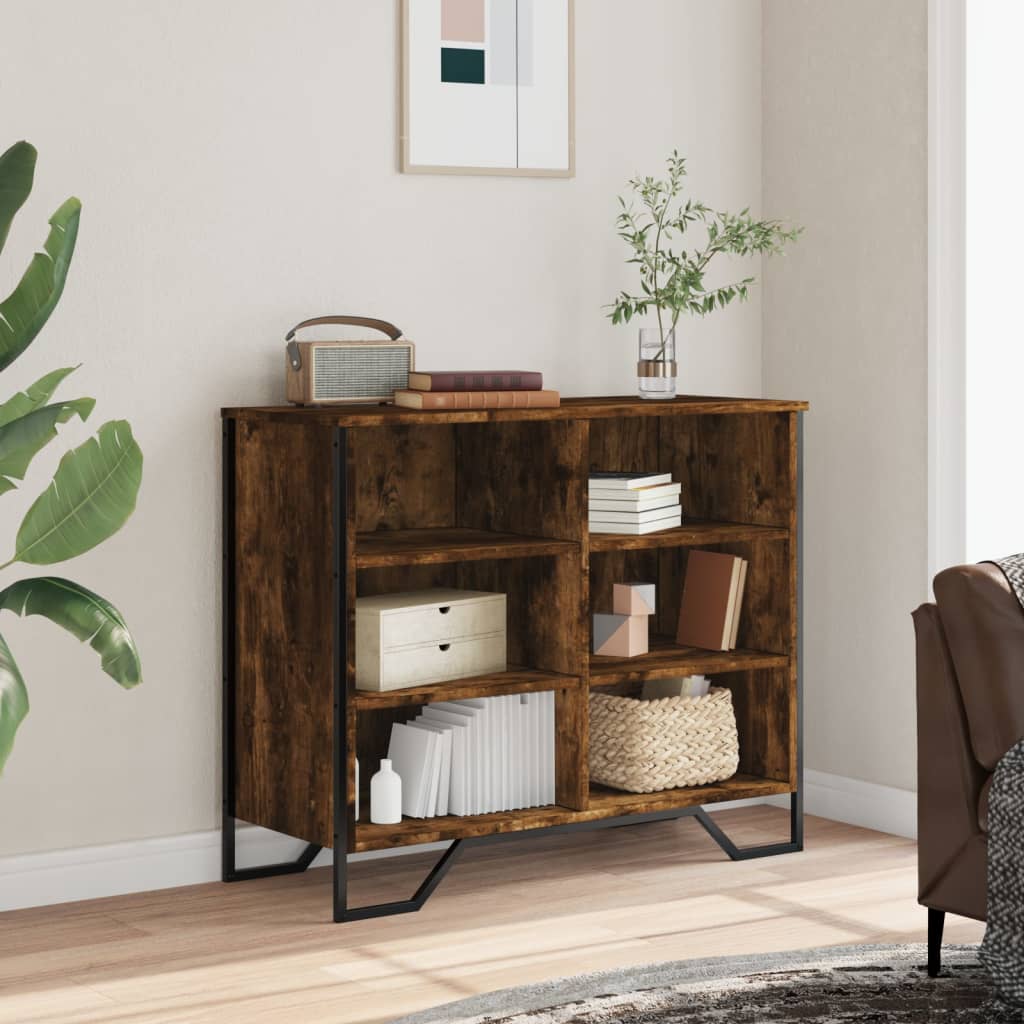 Thumbnail - vidaXL Sideboard Räuchereiche 91x35,5x74,5 cm Holzwerkstoff