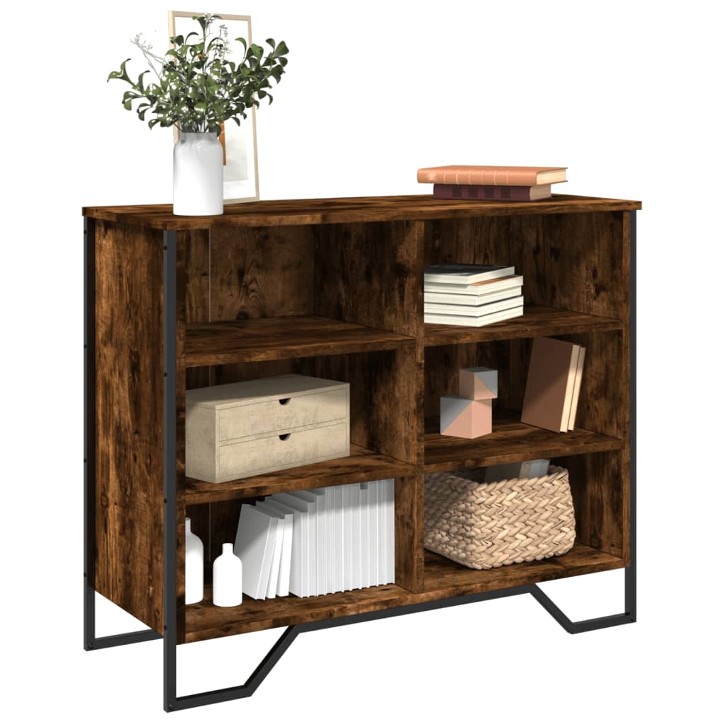 vidaXL Sideboard Räuchereiche 91x35,5x74,5 cm Holzwerkstoff