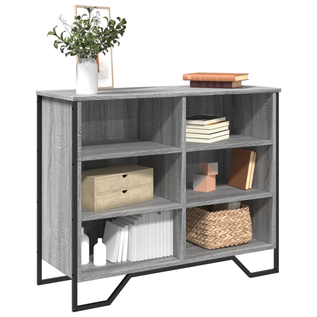 Sideboard Grau Sonoma 91×35,5×74,5 cm Holzwerkstoff