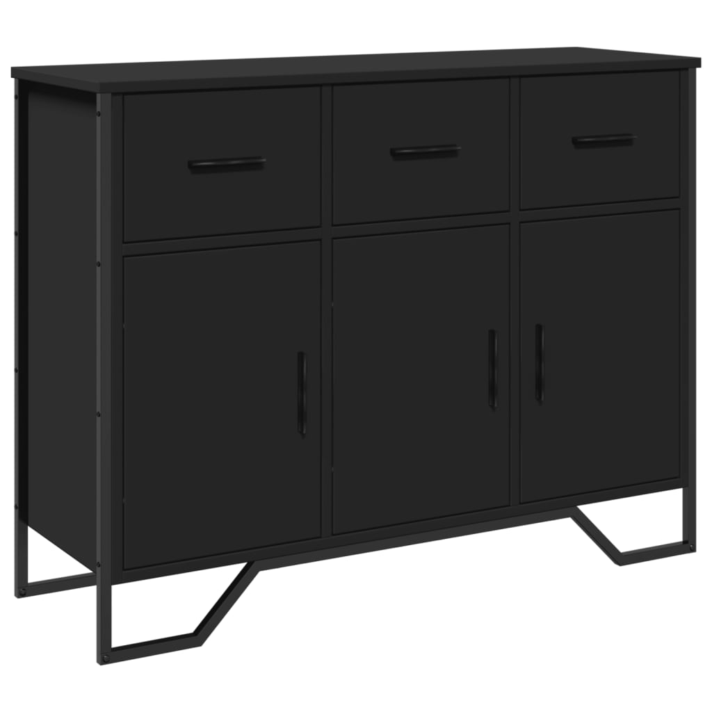 Thumbnail - vidaXL Sideboard Schwarz 97x32,5x74,5 cm Holzwerkstoff