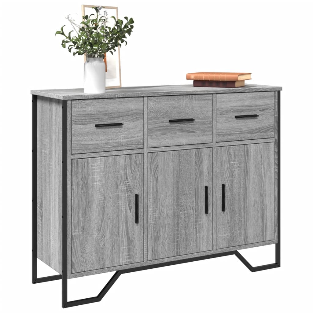 Sideboard Grau Sonoma 97×32,5×74,5 cm Holzwerkstoff