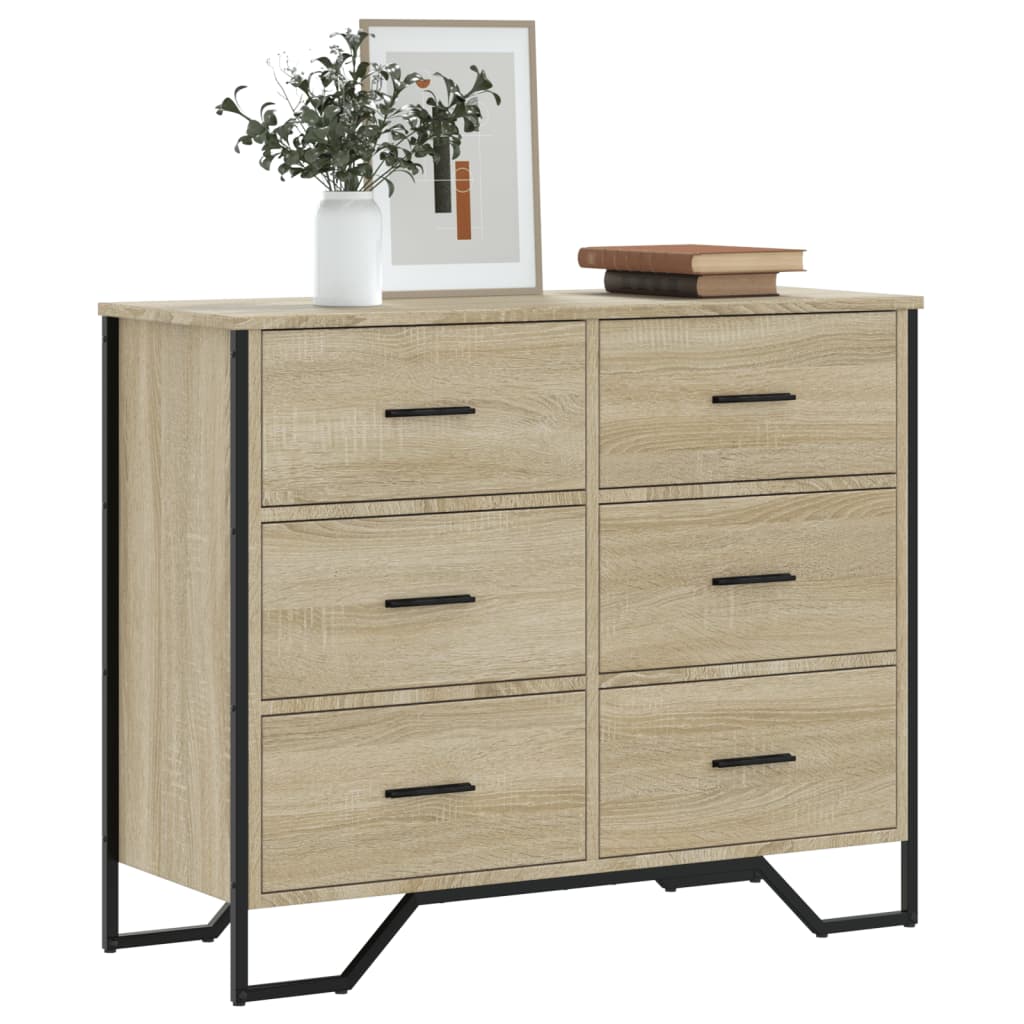 Kommode Sonoma-Eiche 91×35,5×74,5 cm Holzwerkstoff