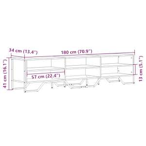 TV skříňka kouřový dub 180 x 34 x 41 cm kompozitní dřevo - obrázek 9