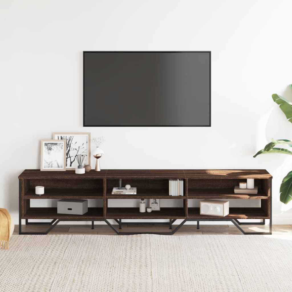 vidaXL TV-taso ruskea tammi 180x34x41 cm tekninen puu