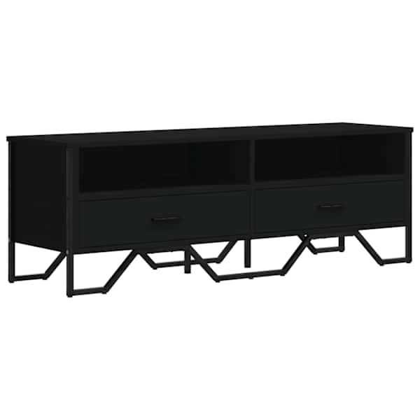 vidaXL telerikapp, must, 122x34x41 cm, tehispuit