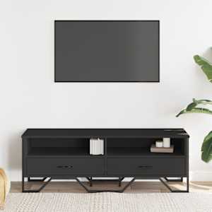 TV skříňka černá 122 x 34 x 41 cm kompozitní dřevo - obrázek 3