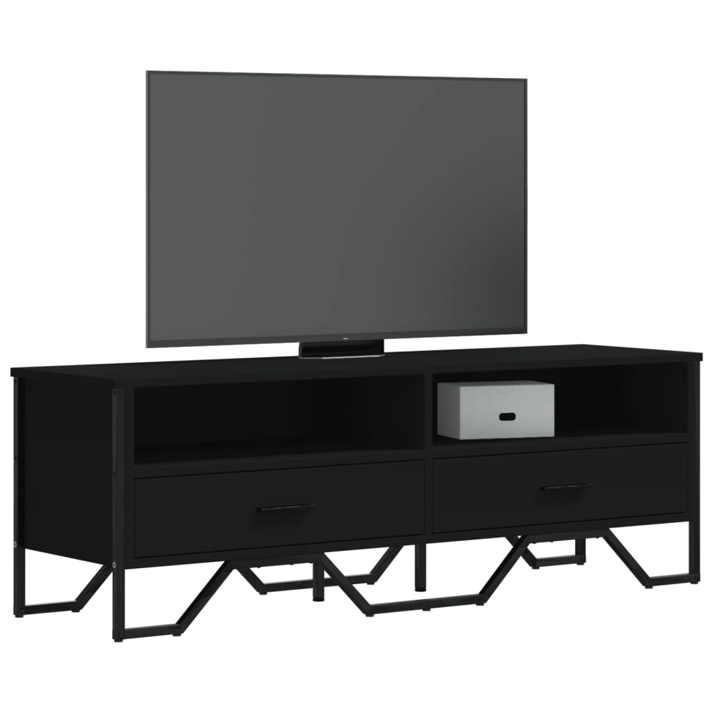 vidaXL TV-Schrank Schwarz 122x34x41 cm Holzwerkstoff