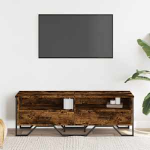 TV skříňka kouřový dub 122 x 34 x 41 cm kompozitní dřevo - obrázek 3
