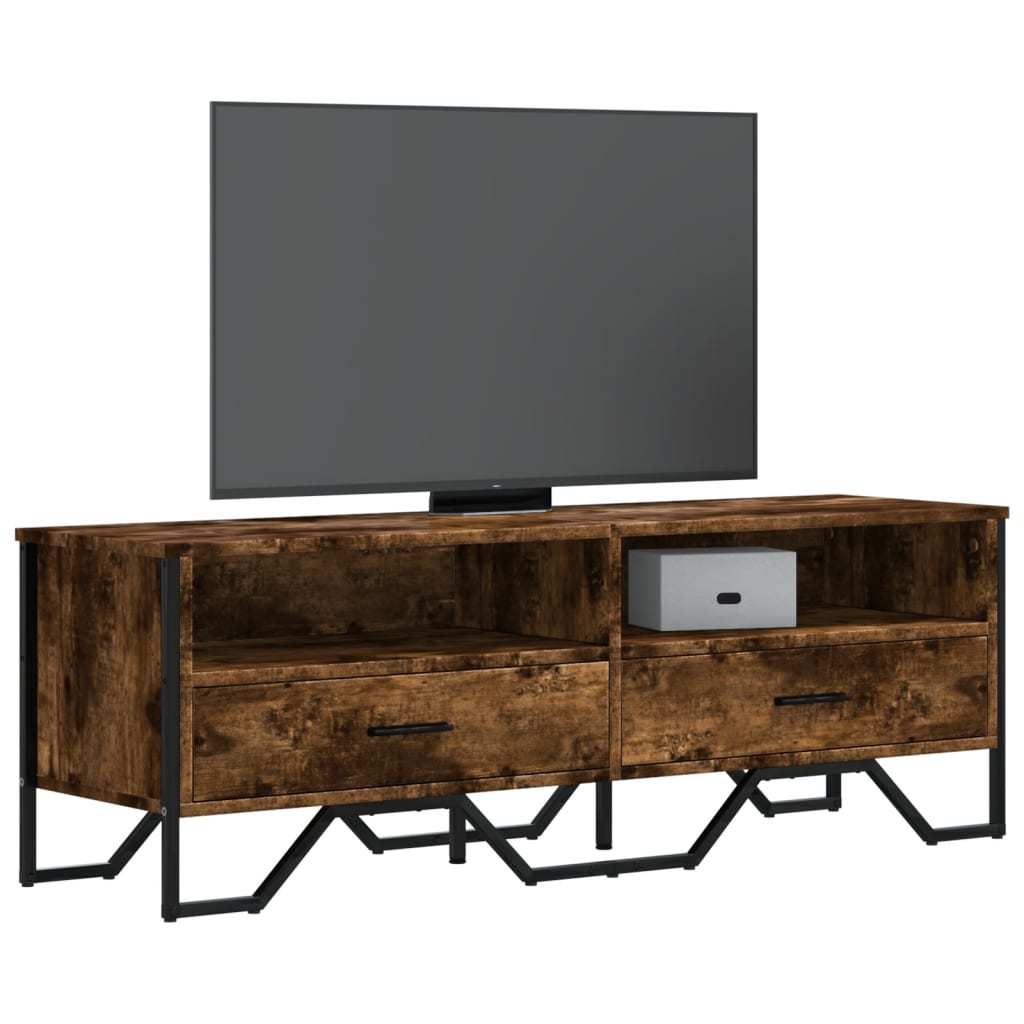 vidaXL TV-Schrank Räuchereiche 122x34x41 cm Holzwerkstoff