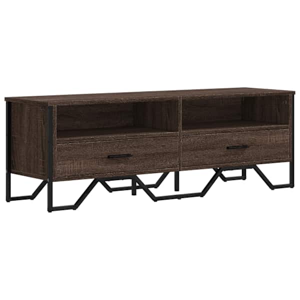 vidaXL telerikapp, pruun tamm, 122x34x41 cm, tehispuit