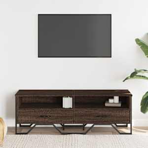 TV skříňka hnědý dub 122 x 34 x 41 cm kompozitní dřevo - obrázek 3