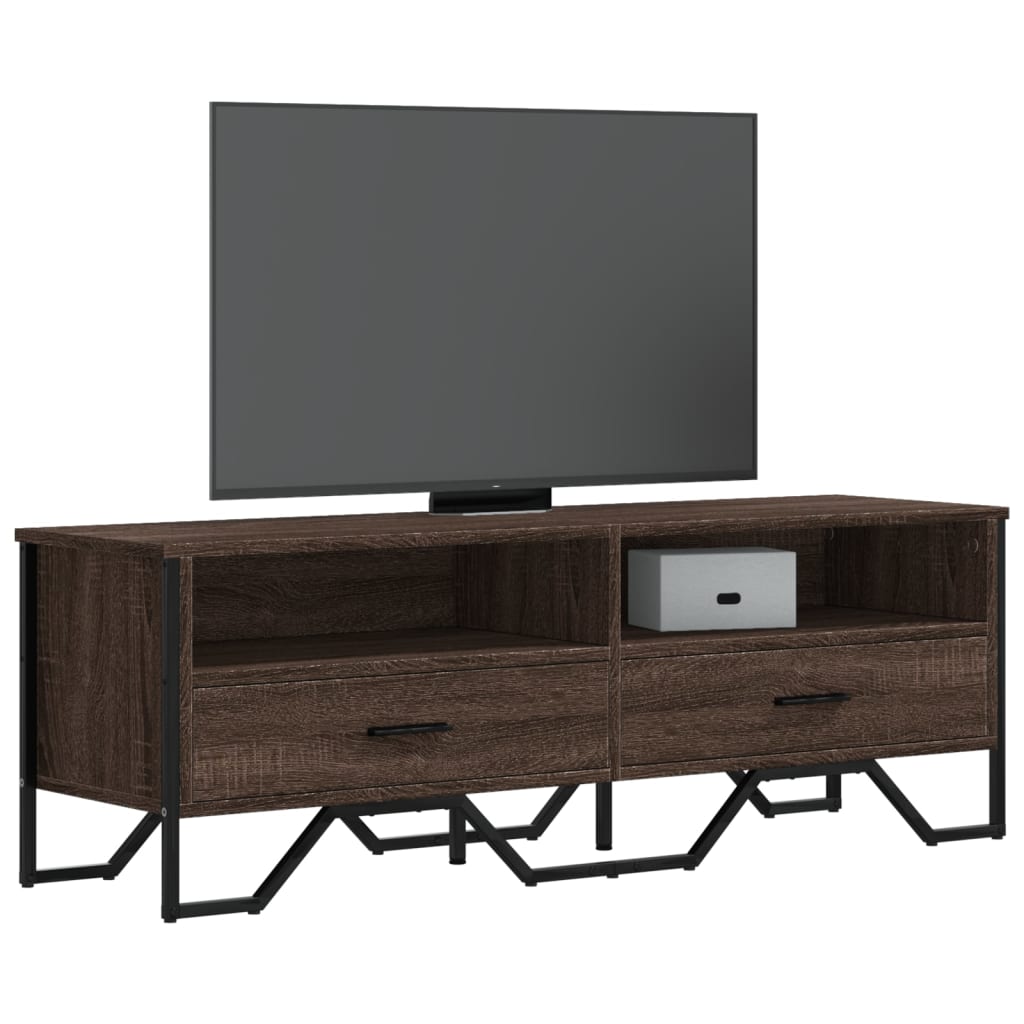 TV-Schrank Braun Eichen-Optik 122x34x41 cm Holzwerkstoff