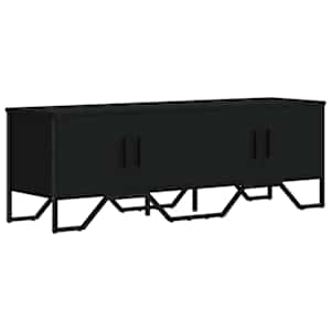 TV skříňka černá 122 x 34 x 41 cm kompozitní dřevo - obrázek 2