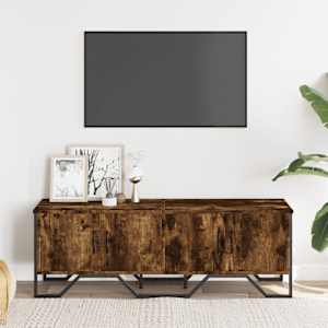 TV skříňka kouřový dub 122 x 34 x 41 cm kompozitní dřevo - obrázek 3