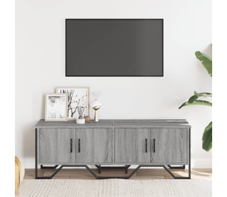 vidaXL Tv-meubel 122x34x41 cm bewerkt hout grijs sonoma eikenkleurig