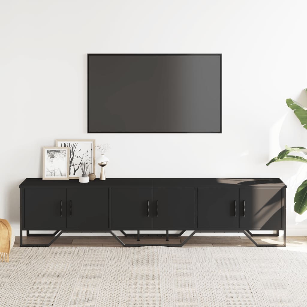 vidaXL Dulap TV, negru, 180x34x41 cm, lemn prelucrat