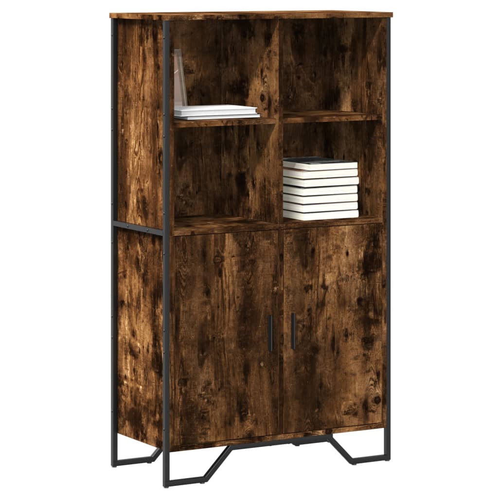 vidaXL Highboard Räuchereiche 79,5x35,5x137,5 cm Holzwerkstoff