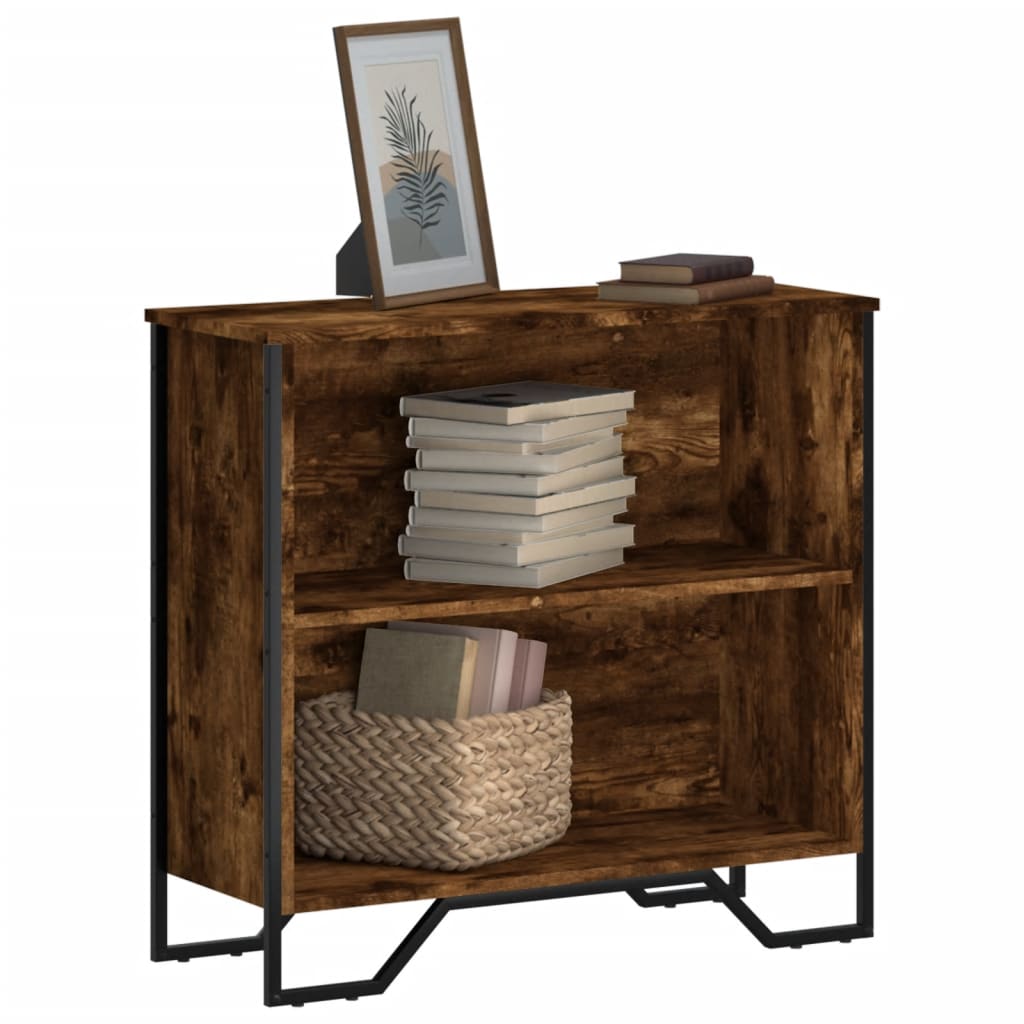 vidaXL Bücherregal Räuchereiche 80x31x74,5 cm Holzwerkstoff