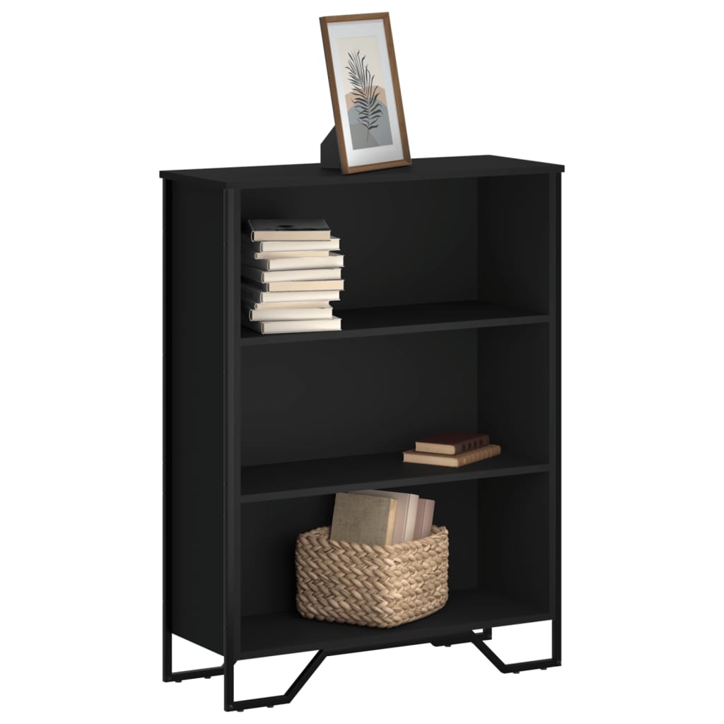 vidaXL Bibliotecă, negru, 80x31x106 cm, lemn prelucrat