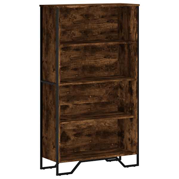vidaXL raamaturiiul, suitsutatud tamm, 80x31x137,5 cm, tehispuit