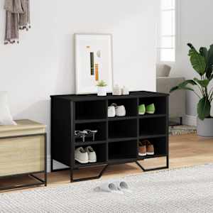 Botník černý 90 x 38 x 61,5 cm kompozitní dřevo - obrázek 3