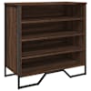 vidaXL kingakapp, pruun tamm, 80 x 38 x 78 cm, tehispuit