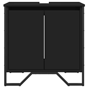 Koupelnová skříňka pod umyvadlo černá 60x35x60 cm kompozit - obrázek 4
