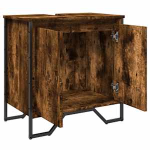 Koupelnová skříňka pod umyvadlo kouřový dub 60x35x60cm kompozit - obrázek 8