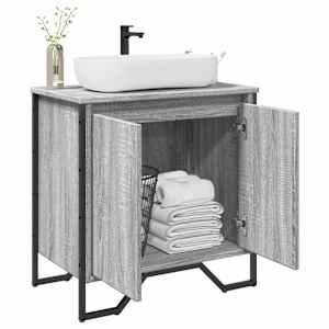 Omarica za umivalnik siva sonoma 60x35x60 cm inženirski les