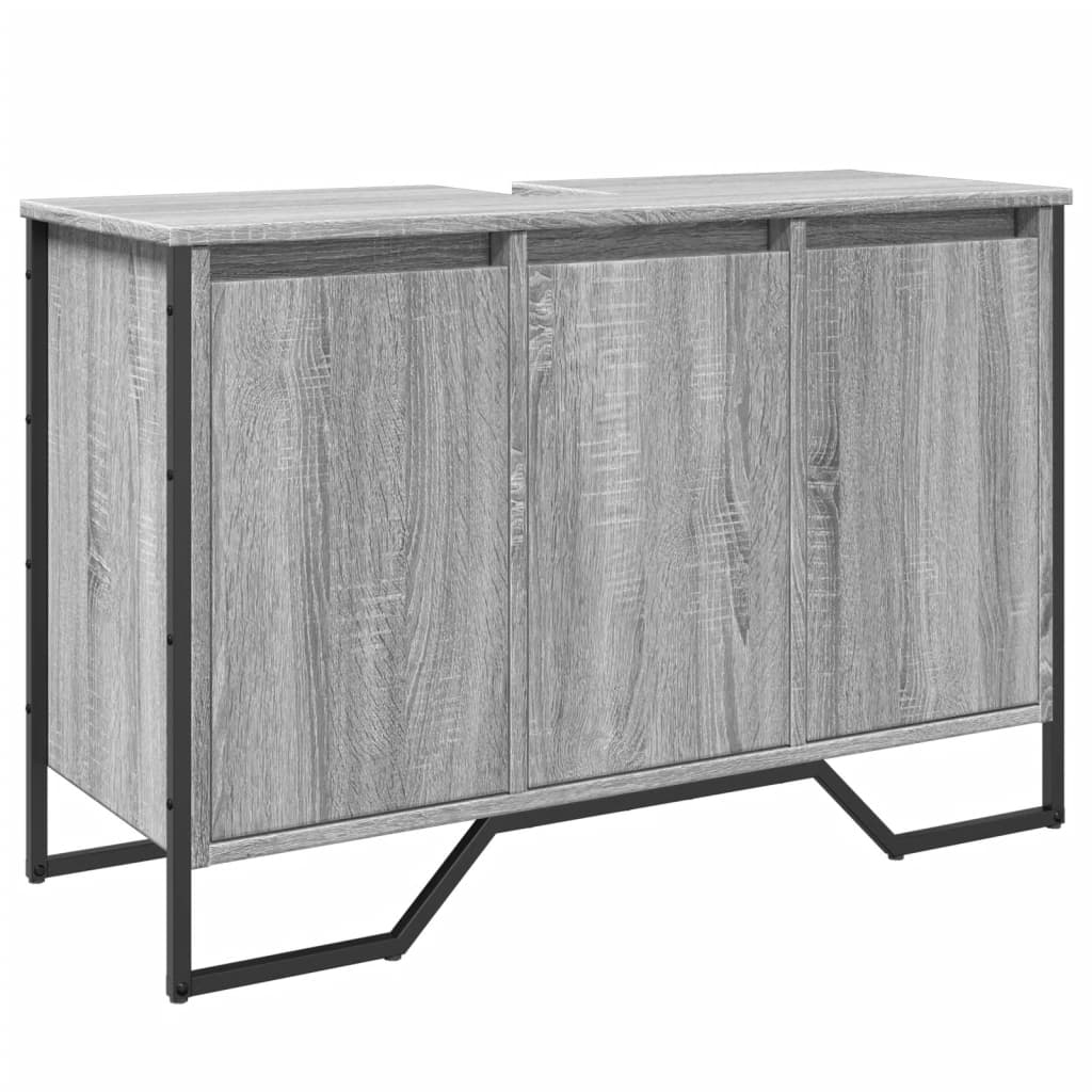 vidaXL Koupelnová skříňka pod umyvadlo šedá sonoma 91x35x60cm kompozit