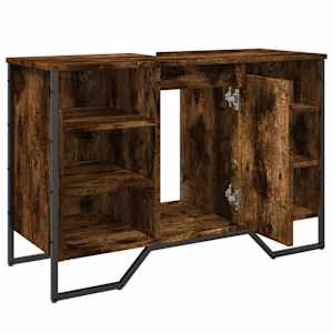 Koupelnová skříňka pod umyvadlo kouřový dub 91x35x60cm kompozit - obrázek 8