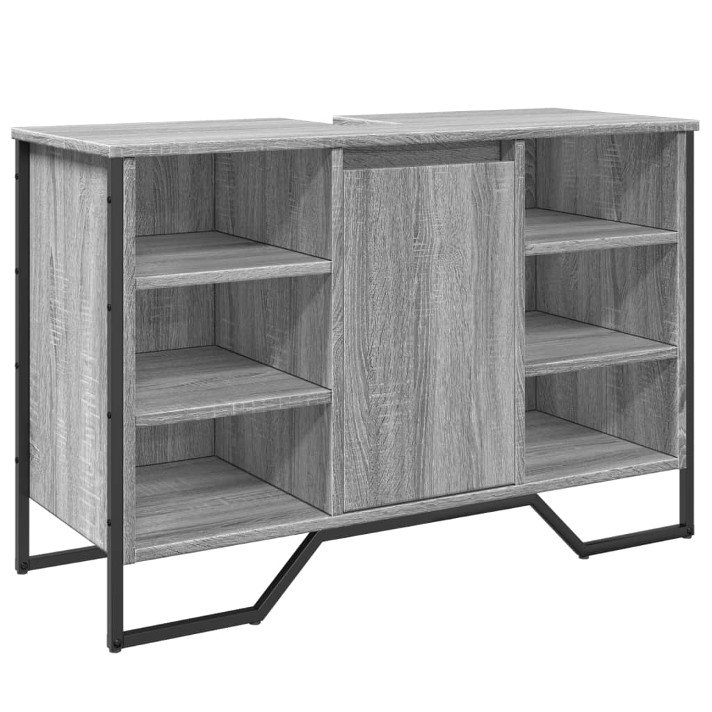 vidaXL Koupelnová skříňka pod umyvadlo šedá sonoma 91x35x60cm kompozit