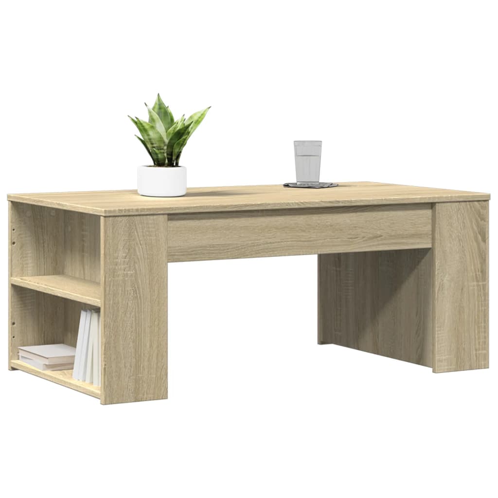 vidaXL Sohvapöytä Sonoma-tammi 102x55x42 cm tekninen puu