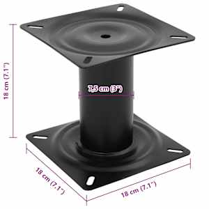 Podstavec pod lodní sedadlo černý 18 cm ocel - obrázek 8