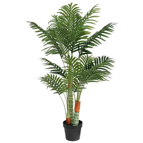 vidaXL kunstpalm 3 t&uuml;vega, roheline, 120 cm, PP
