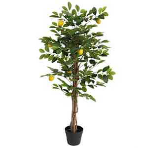 Umělý citronovník se 3 kmínky zelený 120 cm PP - obrázek 1